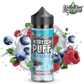 Moreish Puff Menthol - Blueberry & Raspberry 100ml Shortfill