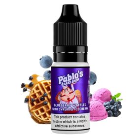 Pablo's Cake Shop - Blueberry Waffles with Syrup and Ice Cream