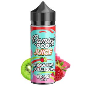 Ramsey Pod Juice -Straw Kiwi Bubblegum 100ml Ricarica breve