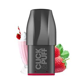 X-Bar Click & Puff Pods pré-remplis - Strawberry Milkshake.
